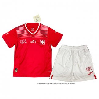 Camiseta 1ª Suiza Nino 2022