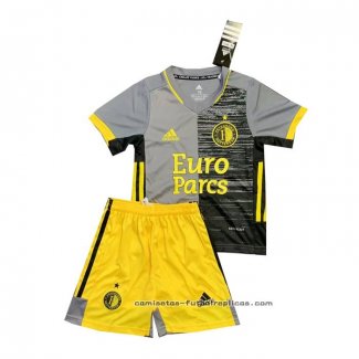 Camiseta 2ª Feyenoord Nino 2021-2022 Gris