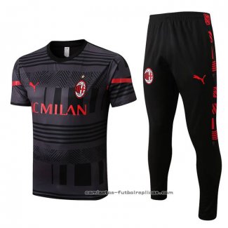 Chandal del AC Milan Manga Corta 2022-2023 Gris