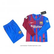Camiseta 1ª Barcelona Nino Manga Larga 2021-2022