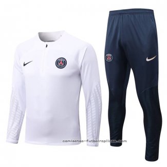 Chandal de Sudadera del Paris Saint-Germain Nino 2022-2023 Blanco