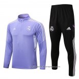 Chandal de Sudadera del Real Madrid Nino 2022-2023 Purpura