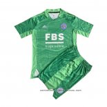 Camiseta Leicester City Portero Nino 2021-2022 Verde