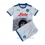 Camiseta Napoli Maradona Special Nino 2021-2022 Blanco