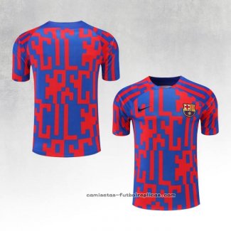 Camiseta de Entrenamiento Barcelona 2022-2023 Rojo y Azul