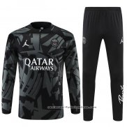 Chandal de Sudadera del Paris Saint-Germain Jordan 2022-2023 Negro y Gris