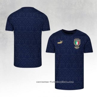 Camiseta Italia European Champions 2020 Azul Oscuro Tailandia