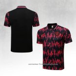 Camiseta Polo del Manchester United 2022-2023 Negro y Rojo