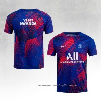 Camiseta Pre Partido del Paris Saint-Germain 2022 Azul y Rojo