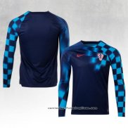 Camiseta 2ª Croacia Manga Larga 2022