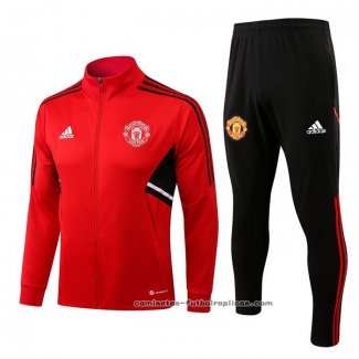 Chandal de Chaqueta del Manchester United Nino 2022-2023 Rojo