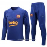 Chandal de Sudadera del Barcelona Nino 2022-2023 Azul