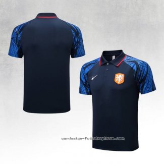 Camiseta Polo del Paises Bajos 2022-2023 Azul