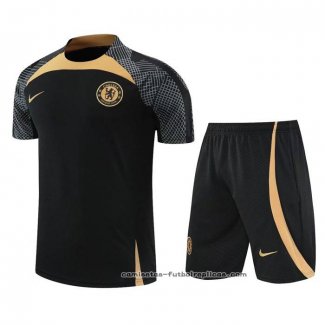 Chandal del Chelsea Manga Corta 2022-2023 Negro - Pantalon Corto