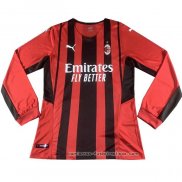 Camiseta 1ª AC Milan Manga Larga 2021-2022
