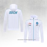 Chaqueta con Capucha del Napoli 2022-2023 Blanco