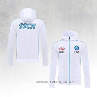 Chaqueta con Capucha del Napoli 2022-2023 Blanco