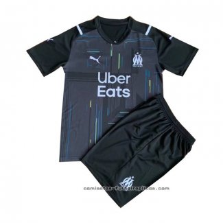 Camiseta Olympique Marsella Portero Nino 2021-2022 Negro