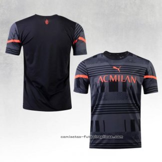 Camiseta Pre Partido del AC Milan 2022 Negro