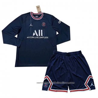 Camiseta 1ª Paris Saint-Germain Nino Manga Larga 2021-2022