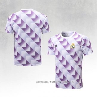 Camiseta de Entrenamiento Real Madrid 2022-2023 Blanco y Purpura