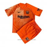 Camiseta Barcelona Portero Nino 2021-2022 Naranja