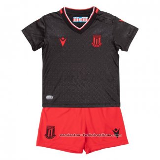 Camiseta 2ª Stoke City Nino 2022-2023 Negro