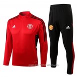 Chandal de Sudadera del Manchester United Nino 2022-2023 Rojo