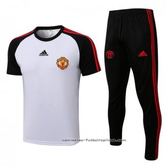 Chandal del Manchester United Manga Corta 2021-2022 Blanco