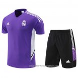 Chandal del Real Madrid Manga Corta 2022-2023 Purpura - Pantalon Corto