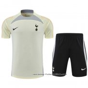 Chandal del Tottenham Hotspur Manga Corta 2022-2023 Beige - Pantalon Corto