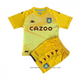 Camiseta Aston Villa Portero Nino 2021-2022 Amarillo