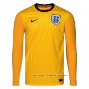 Camiseta Inglaterra Portero Manga Larga 2020-2021 Amarillo