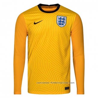 Camiseta Inglaterra Portero Manga Larga 2020-2021 Amarillo