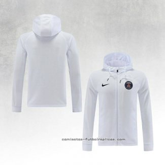 Chaqueta con Capucha del Paris Saint-Germain 2022-2023 Blanco