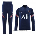 Chandal de Sudadera del Paris Saint-Germain Jordan 2022-2023 Azul