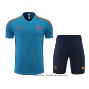 Chandal del Manchester United Manga Corta 2022-2023 Azul - Pantalon Corto