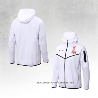 Chaqueta con Capucha del Liverpool 2022-2023 Blanco