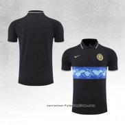 Camiseta Polo del Inter Milan 2022-2023 Negro y Azul