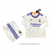 Camiseta 1ª Real Madrid Nino Manga Larga 2021-2022