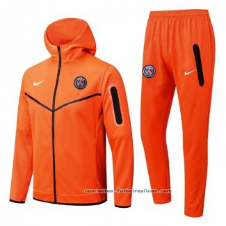 Chandal con Capucha del Paris Saint-Germain 2022-2023 Naranja