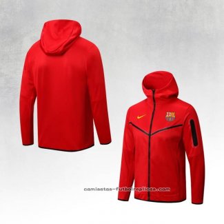 Chaqueta con Capucha del Barcelona 2022-2023 Rojo