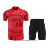 Chandal del AC Milan Manga Corta 2022-2023 Rojo - Pantalon Corto