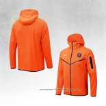 Chaqueta con Capucha del Paris Saint-Germain 2022-2023 Naranja