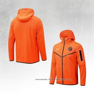 Chaqueta con Capucha del Paris Saint-Germain 2022-2023 Naranja