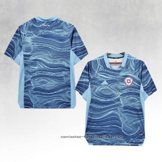 Camiseta Chile Portero 2021-2022 Azul Tailandia